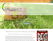 Tablet Screenshot of centralvethospital.com